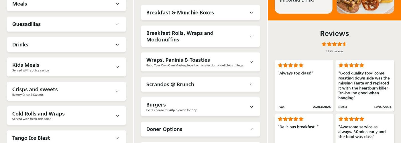 Brunch - Breakfast Menu