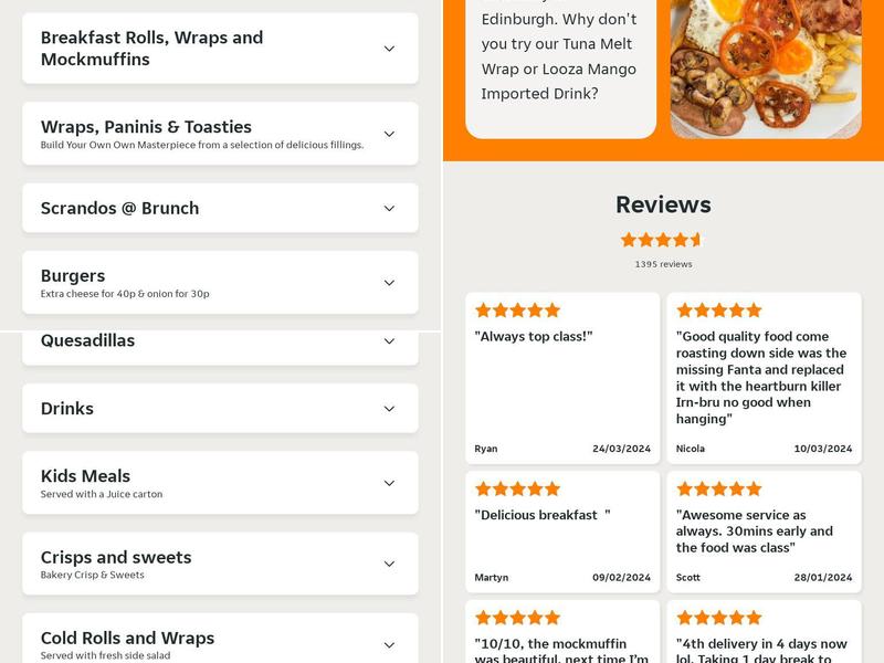 Brunch - Breakfast Menu