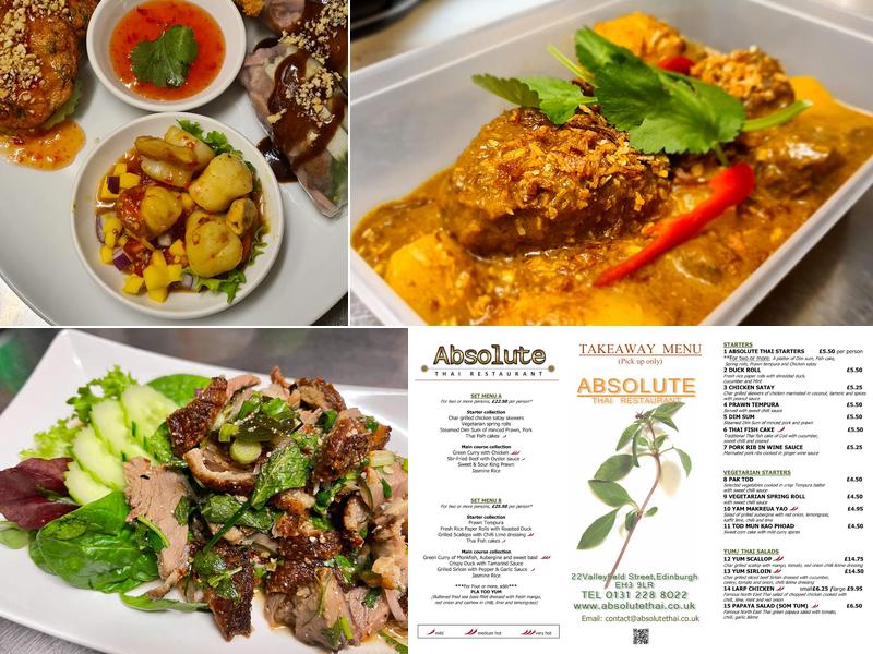 Absolute Thai Restaurant Menu