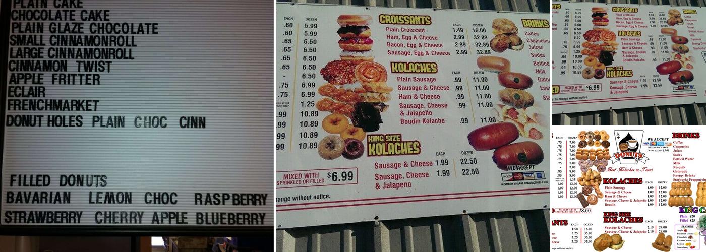 Ace Donuts Menu