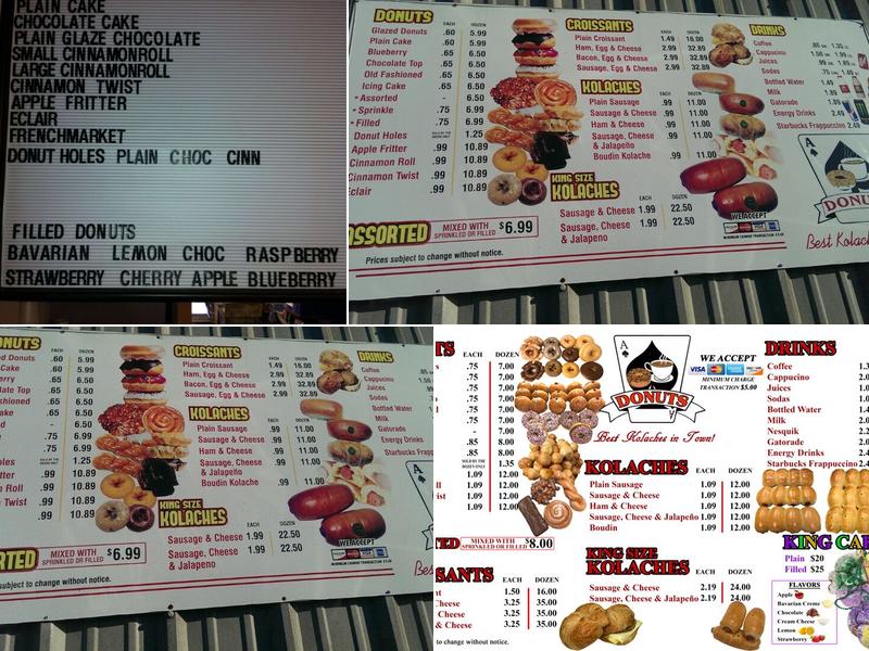 Ace Donuts Menu