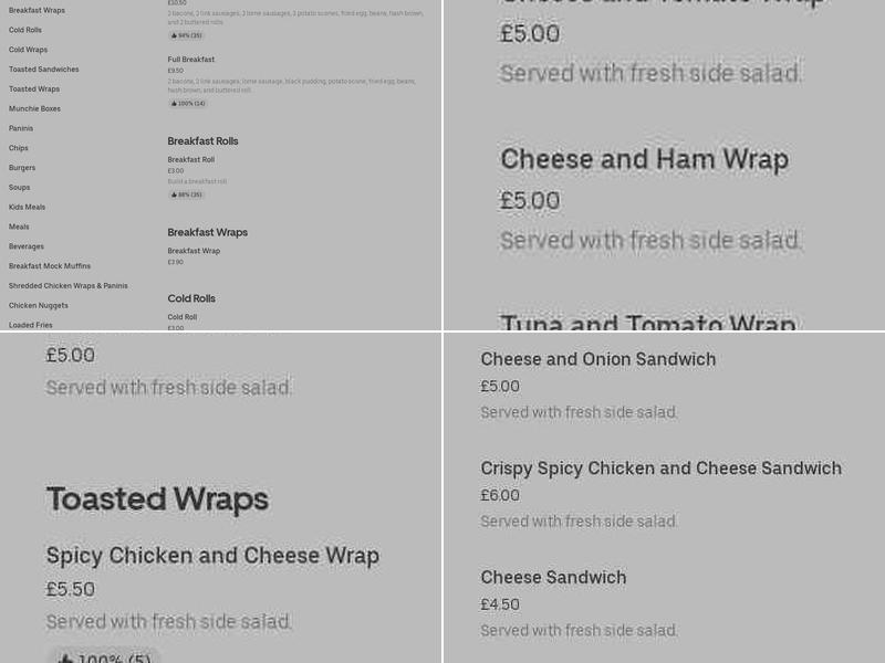 Scrandos Takeaway Menu
