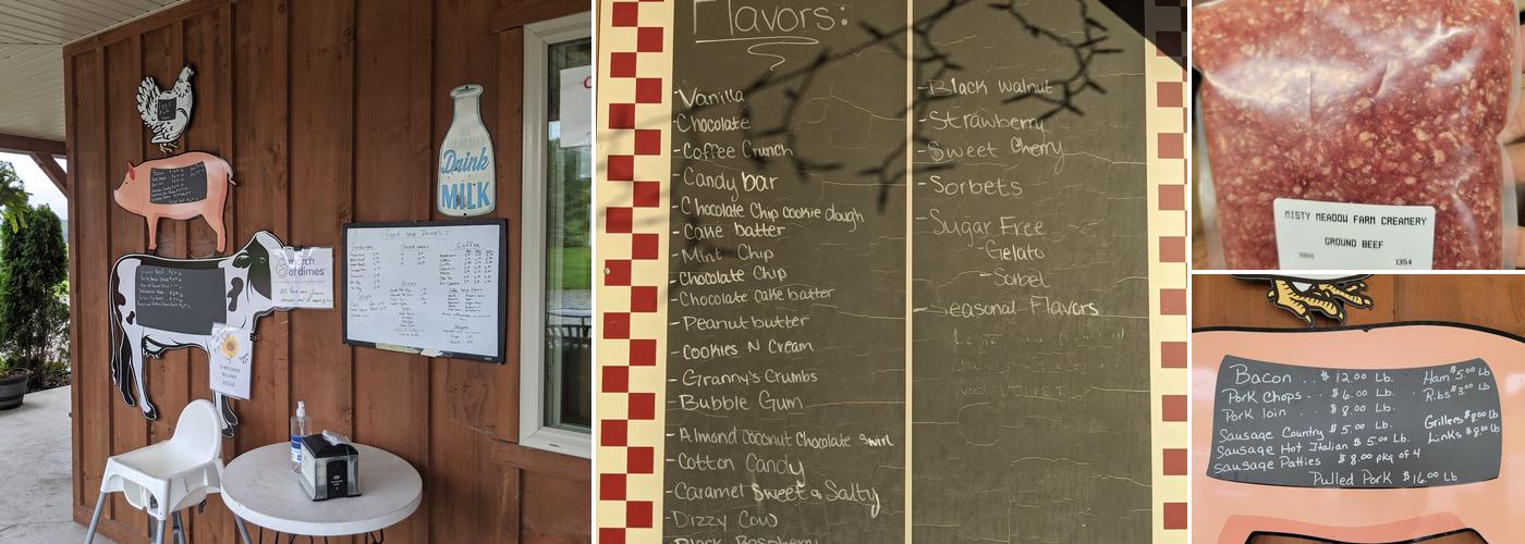 Misty Meadow Farm Creamery Menu