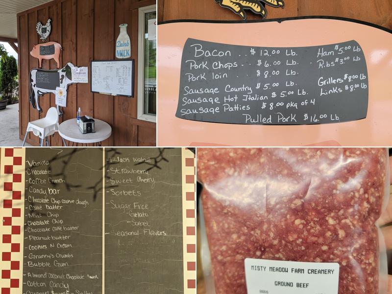 Misty Meadow Farm Creamery Menu