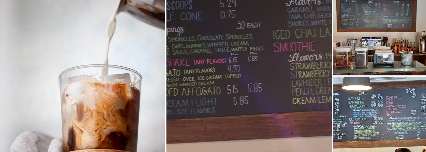 The Caffeinated Cow Menu