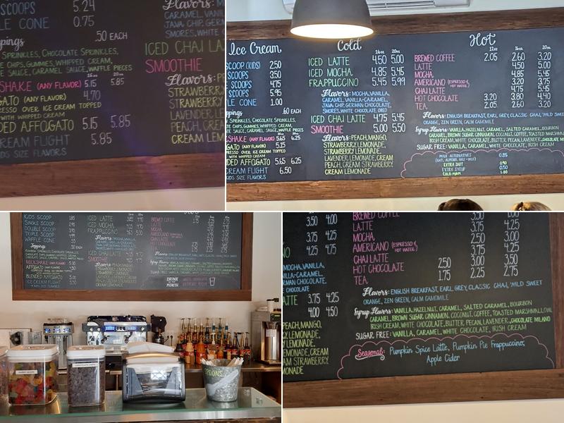 The Caffeinated Cow Menu