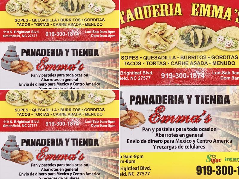 Emma's Bakery LLC Menu