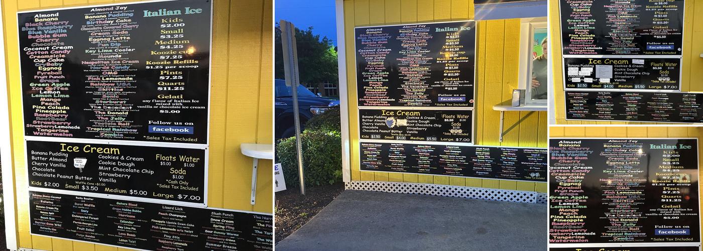Sunset Slush Menu