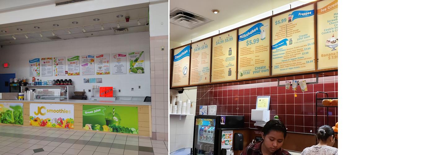 JC Smoothies Menu