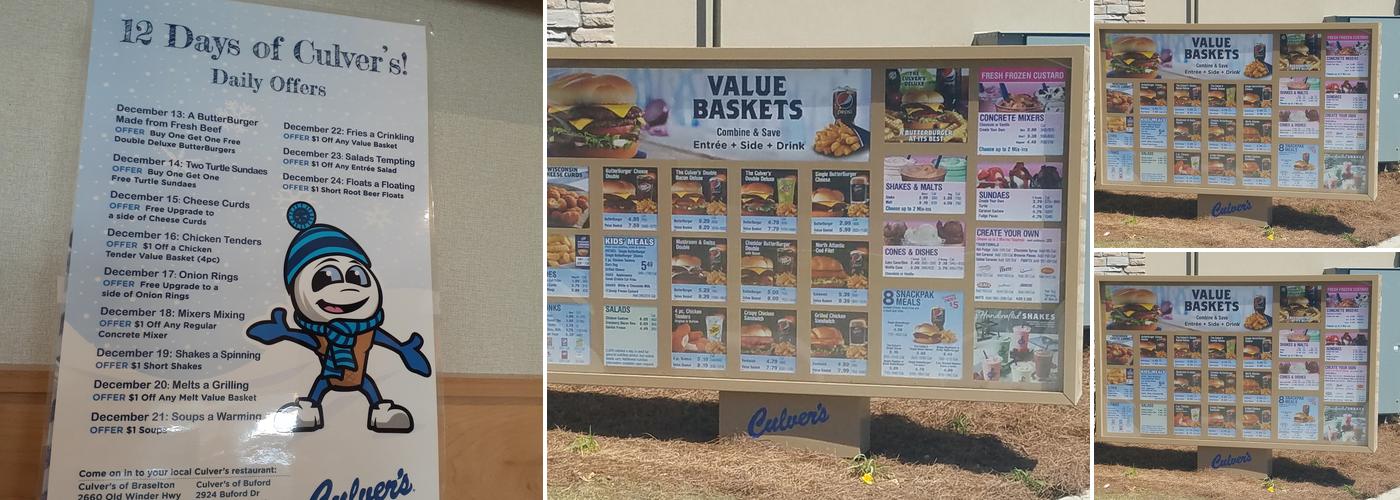Culver’s Menu