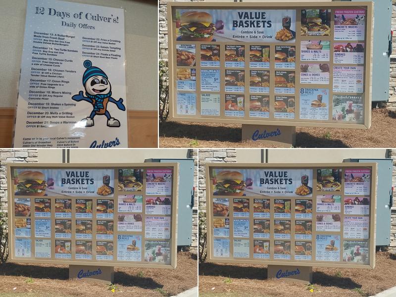 Culver’s Menu