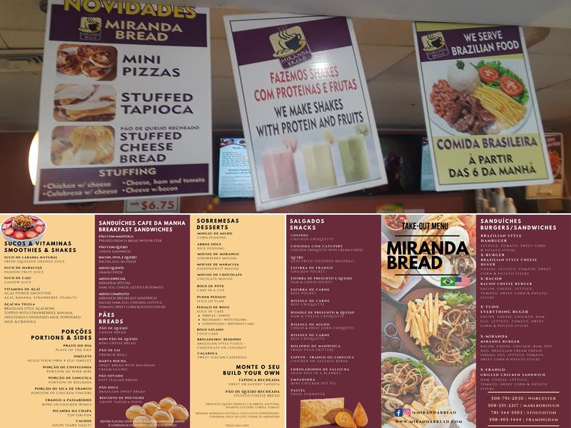 Miranda Bread Menu