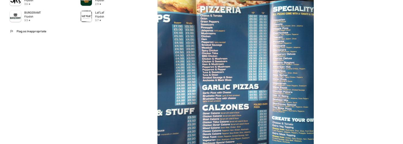 The Stenhouse Takeaway Menu