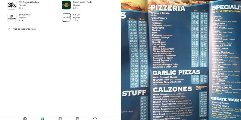 The Stenhouse Takeaway Menu