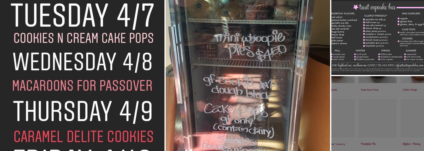 Treat Cupcake Bar Menu