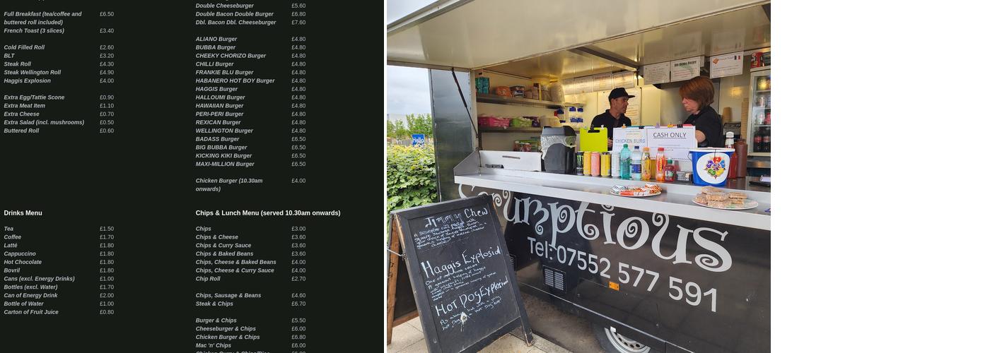 Scrumptious Snax (Snack Bar) Menu