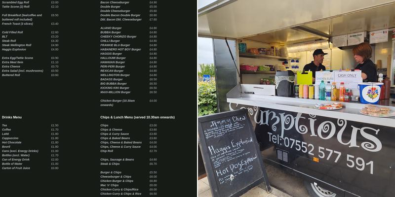 Scrumptious Snax (Snack Bar) Menu