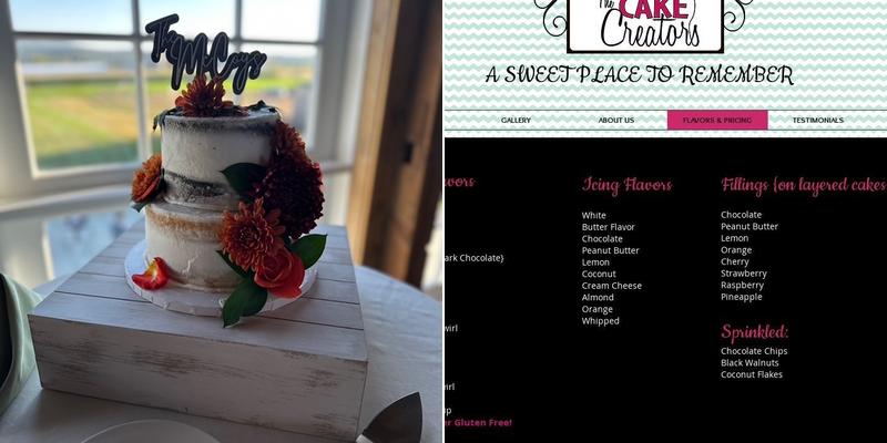 Cake Creators Menu