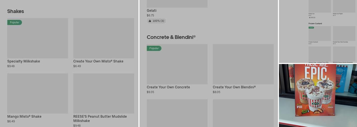 Rita's Italian Ice & Frozen Custard Menu