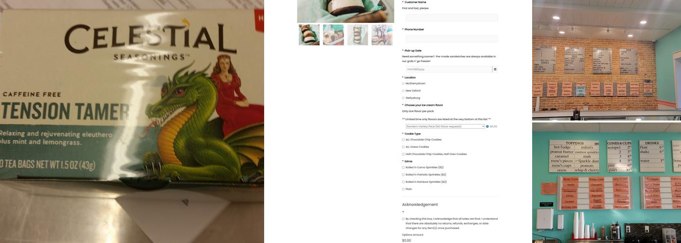 Half Pint Creamery - McSherrystown Menu