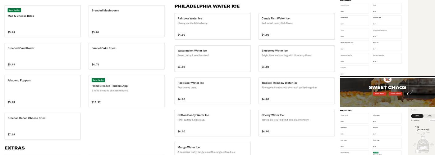 Sweet Chaos (formerly Hurr’s Dairy) Menu