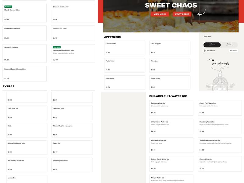 Sweet Chaos (formerly Hurr’s Dairy) Menu