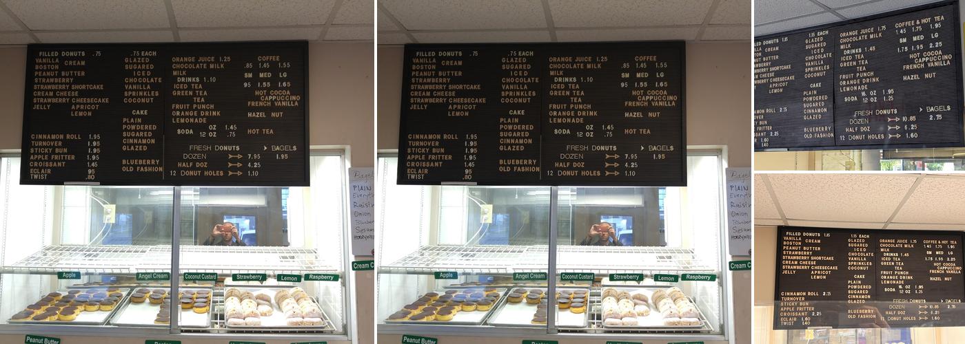 Fresh Donuts Menu