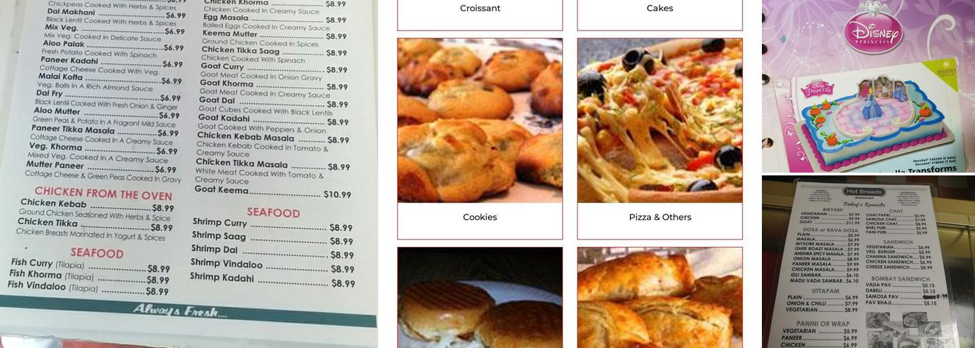 Hot Breads Menu