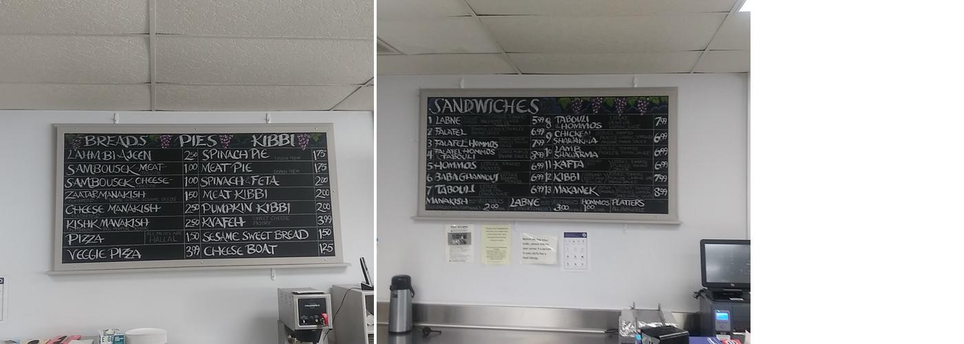 Bay Sweets Market Menu