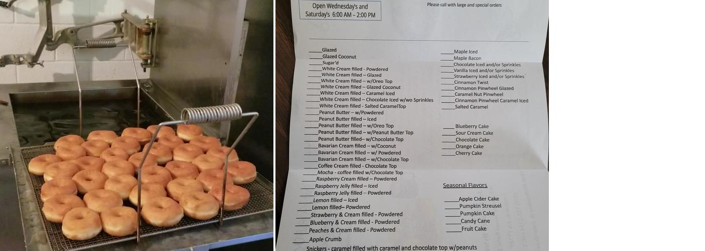 NAN'S DONUTS Menu