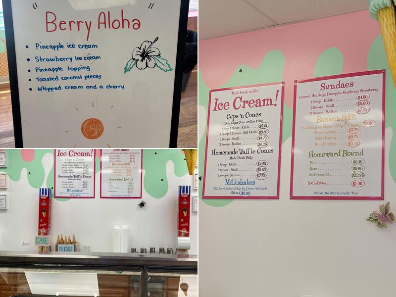 Casey's Ice Cream & Candies Menu