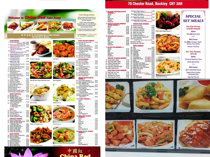 China Red Menu