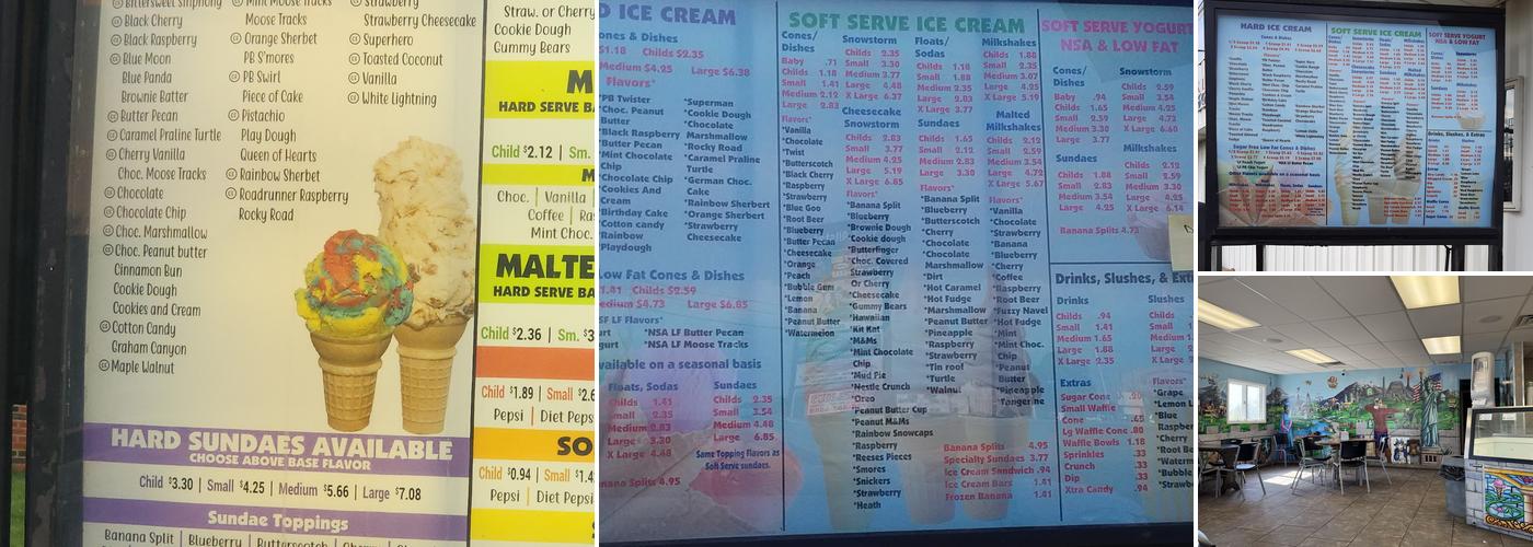 King Cones Castle Menu