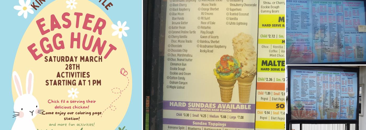 King Cones Castle Menu