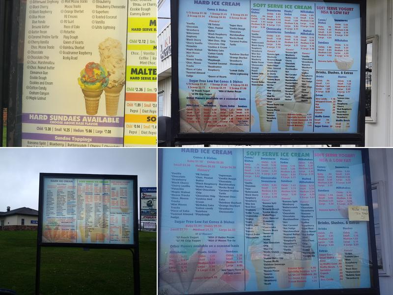 King Cones Castle Menu