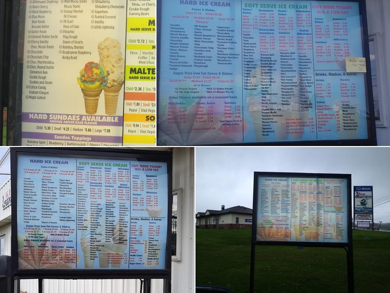 King Cones Castle Menu