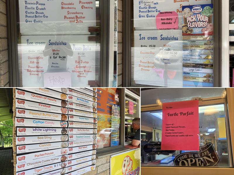 Sweetie's Ice Cream Menu