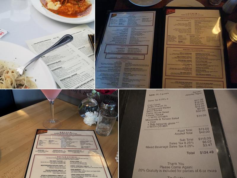 Terilli's Restaurant Menu