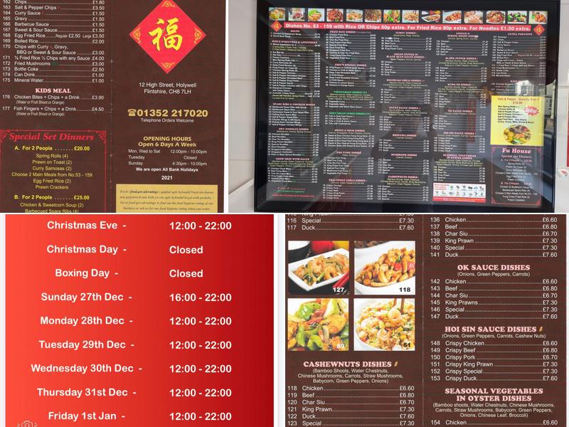 Fu House Menu