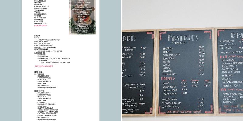 Donut Express & Cakes Menu