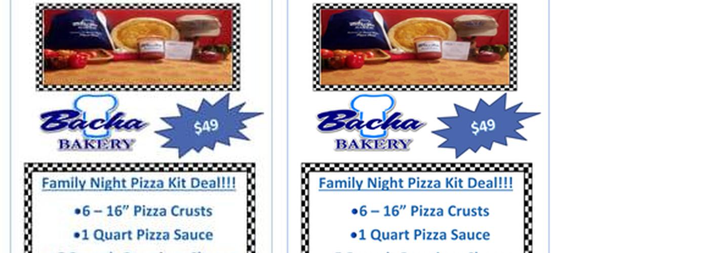 Bacha Bakery Menu