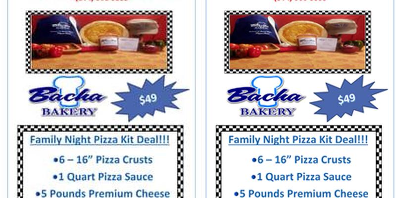 Bacha Bakery Menu