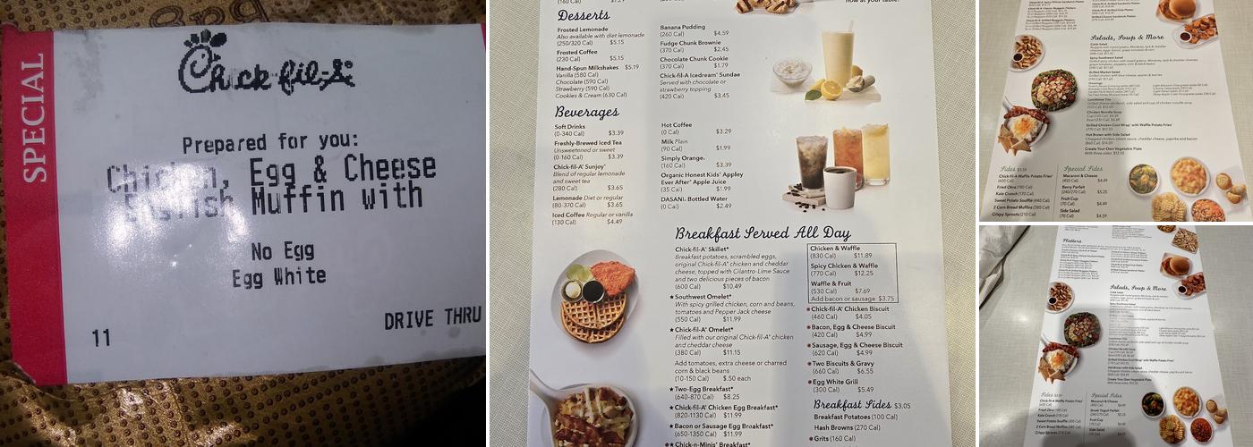 Chick-fil-A Menu