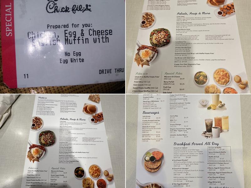 Chick-fil-A Menu