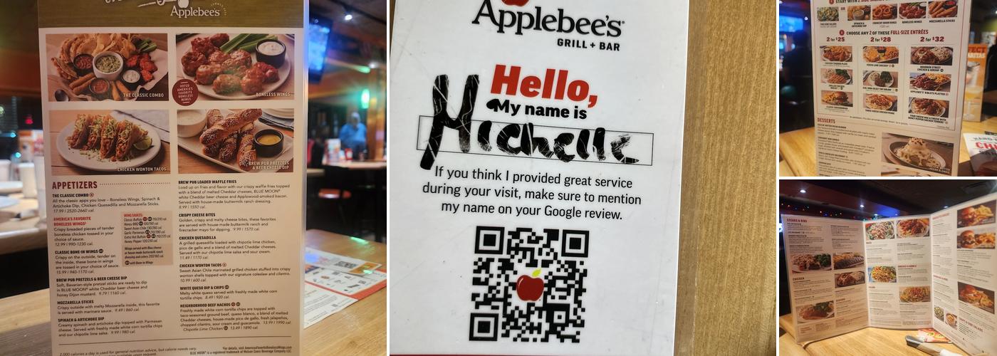 Applebee's Grill + Bar Menu