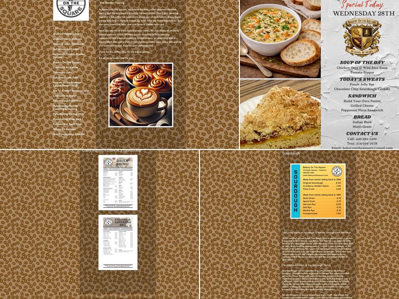 Bakery On The Square Menu