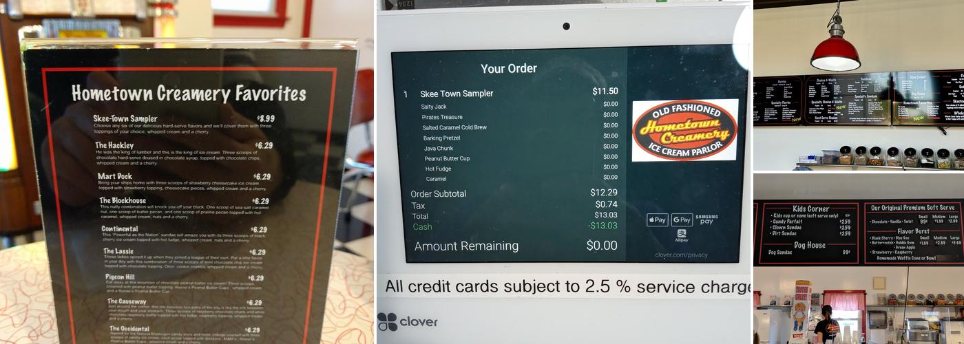 Hometown Creamery Menu