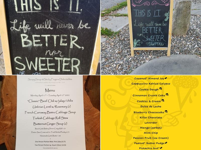 Sticky Fingers Delectables Menu