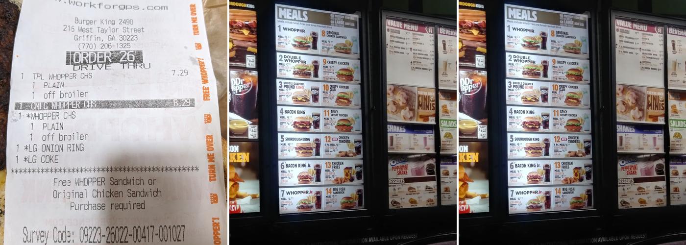 Burger King Menu