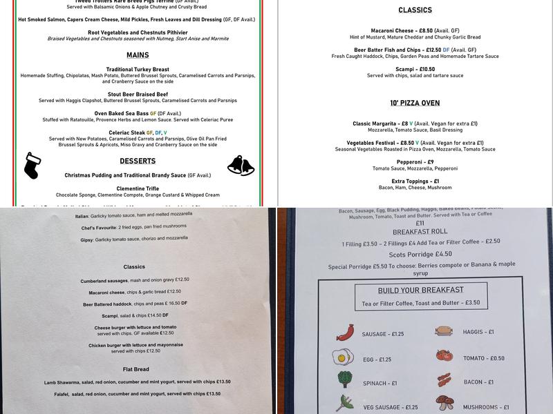 From Scratch Restaurant Menu